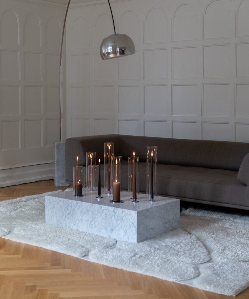 ester & erik hengeres üveg gyertyatartó és lángvédő