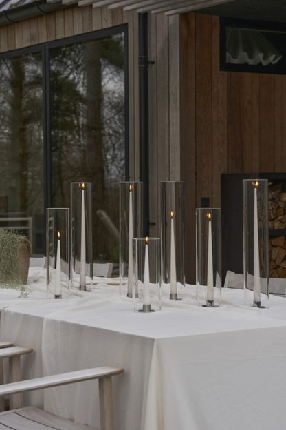 ester & erik hengeres üveg gyertyatartó és lángvédő