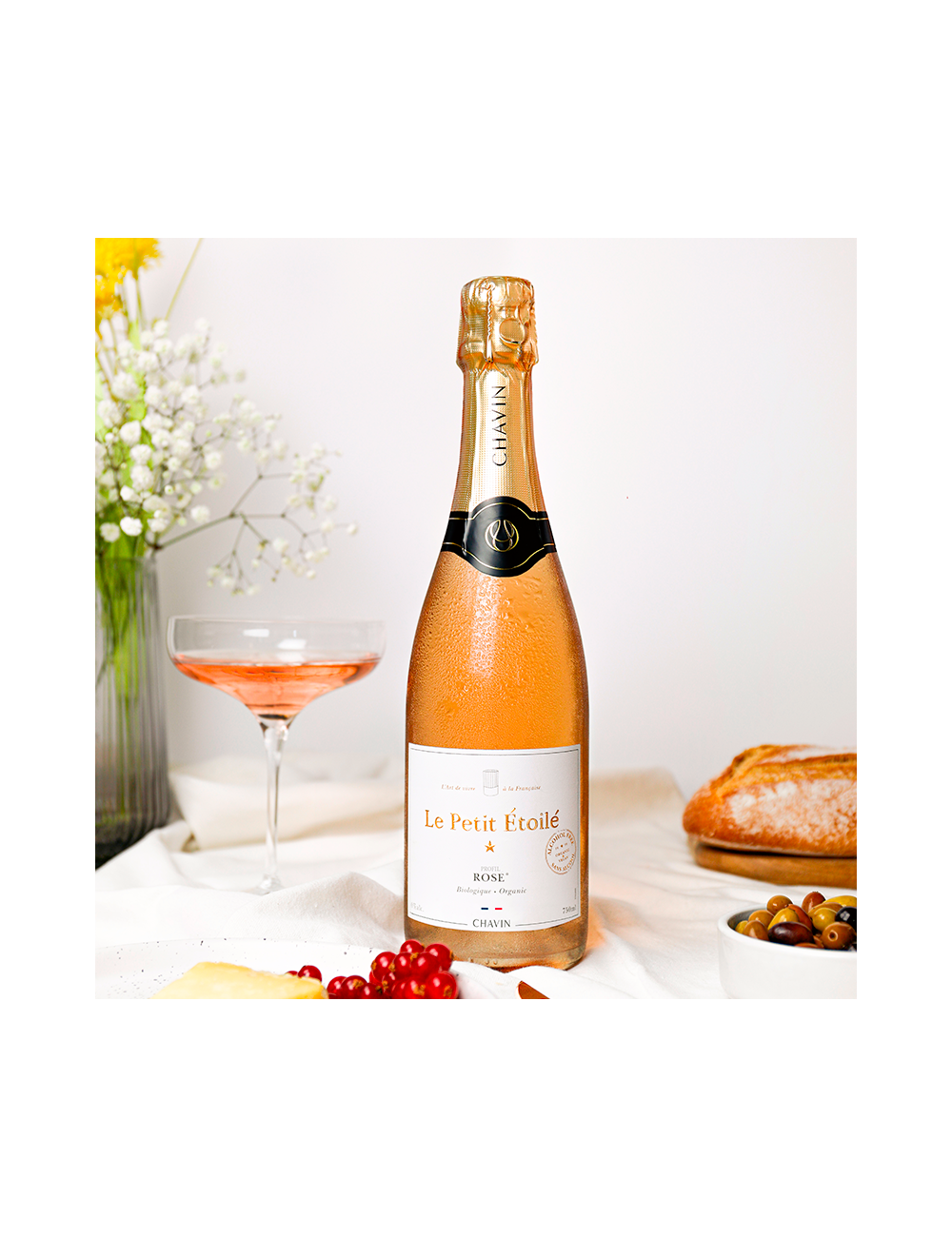 CHAVIN Le Petit Étoilé - alkoholmentes pezsgő rosé bor